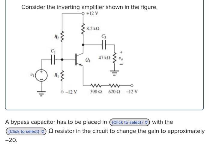 Solved Consider The Inverting Amplifier Shown In The Figure. | Chegg.com