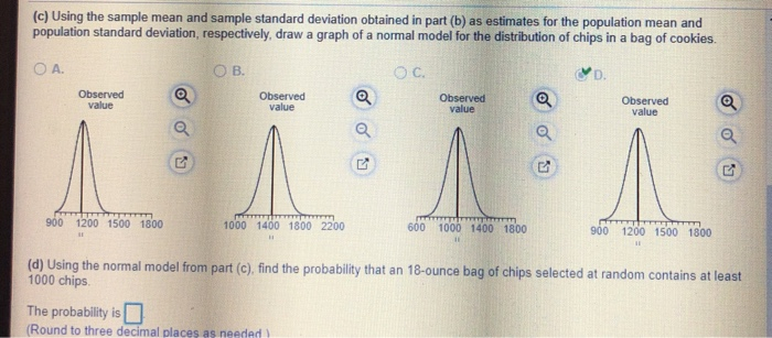 Solved (c) Using the sample mean and sample standard | Chegg.com
