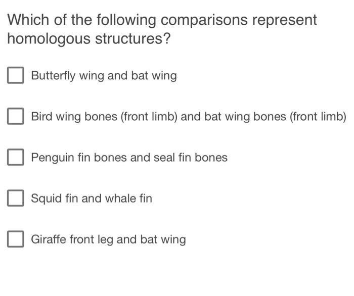 Solved Which of the following comparisons represent | Chegg.com
