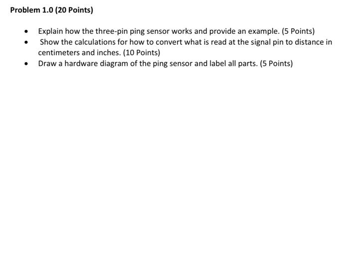 Solved Problem 1.0 (20 Points) Explain how the three-pin | Chegg.com