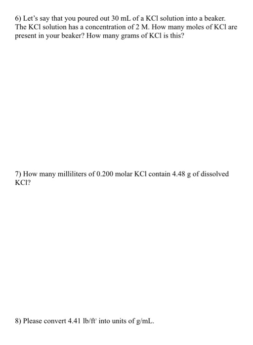 What Does 10 Kcl Contain