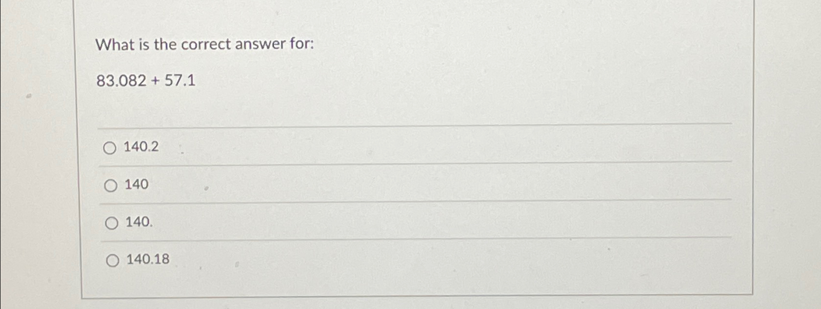 Solved What is the correct answer | Chegg.com