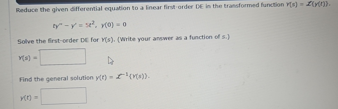 Solved Reduce the given differential equation to a linear | Chegg.com