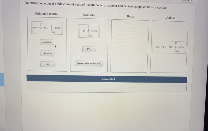 Solved determine whether the side chain of each of the amino | Chegg.com