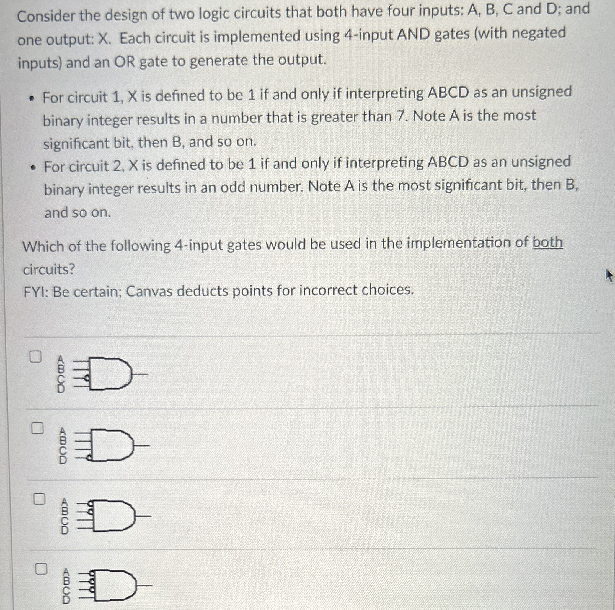Solved Consider the design of two logic circuits that both | Chegg.com