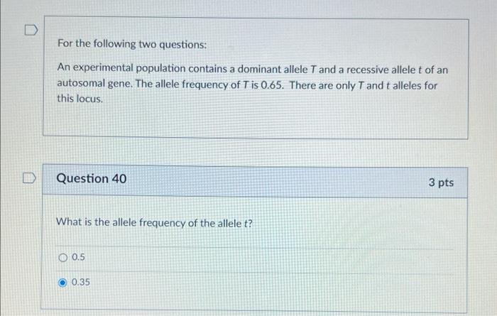 Solved For the following two questions: An experimental | Chegg.com