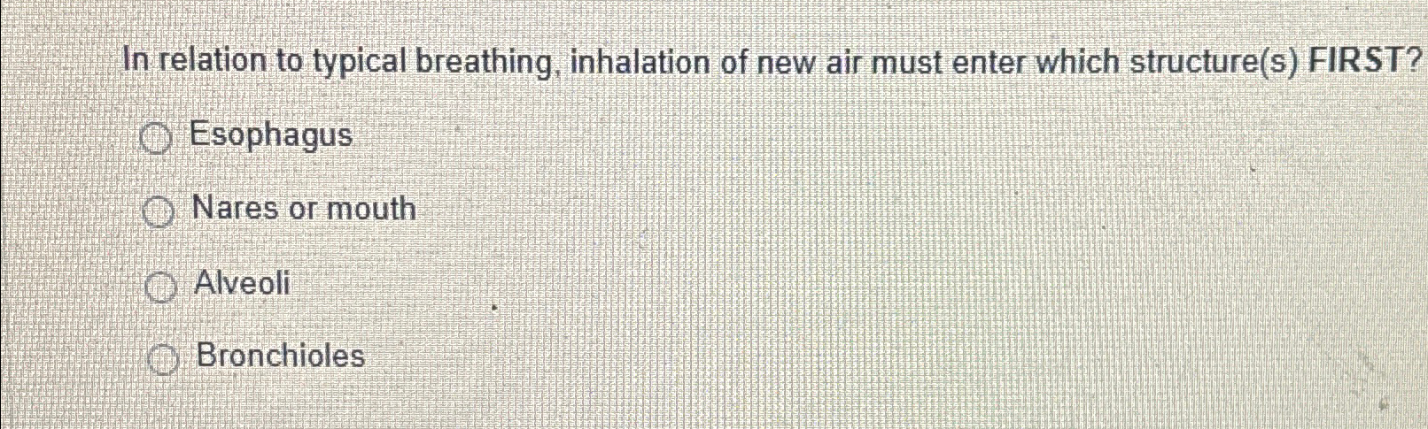 Solved In Relation To Typical Breathing, Inhalation Of New 