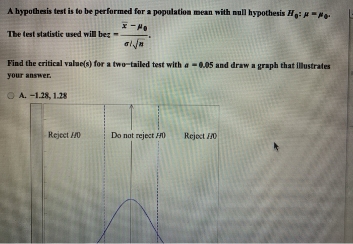 Solved A hypothesis test is to be performed for a population | Chegg.com