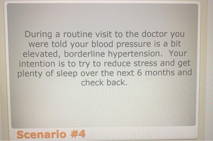 During a routine visit to the doctor you were told your blood pressure is a bit elevated, borderline hypertension. Your inten