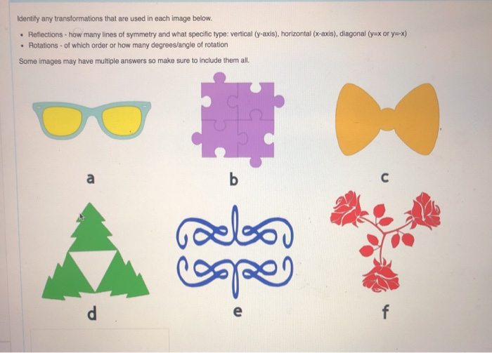 Solved Identify Any Transformations That Are Used In Each Chegg Com