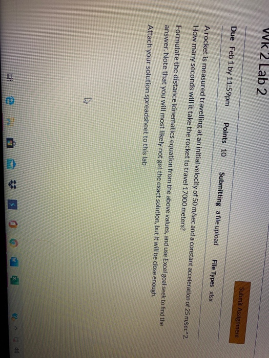 Solved Wk 2 Lab 2 Submit Assignment Due Feb 1 by 11:59pm | Chegg.com