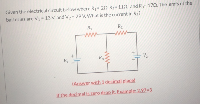 Solved Given the electrical circuit below where R2 = 20, R = | Chegg.com