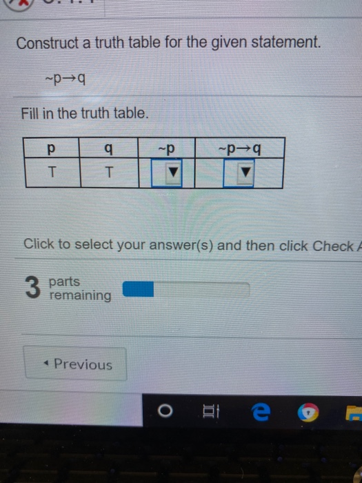 Solved Construct a truth table for the given statement. mp4 | Chegg.com