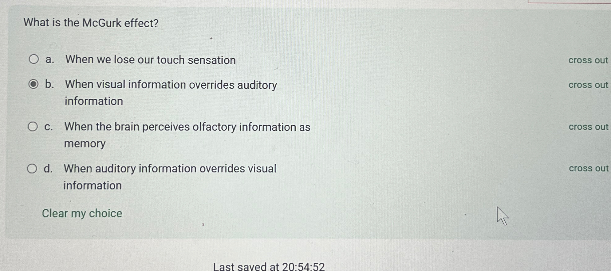 Solved What is the McGurk effect?a. ﻿When we lose our touch | Chegg.com