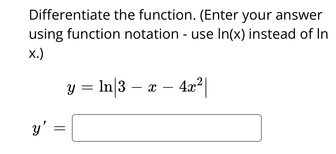 Solved Differentiate the function. (Enter your answer using
