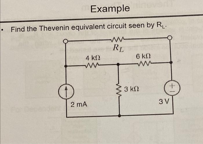 Solved Example Find the Thevenin equivalent circuit seen by | Chegg.com