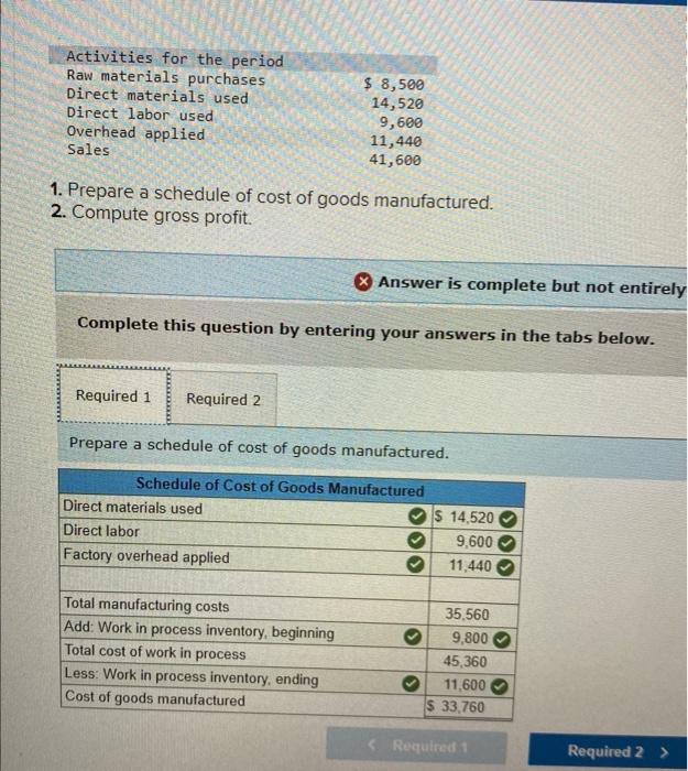 Solved A manufacturing company reports the following for the | Chegg.com
