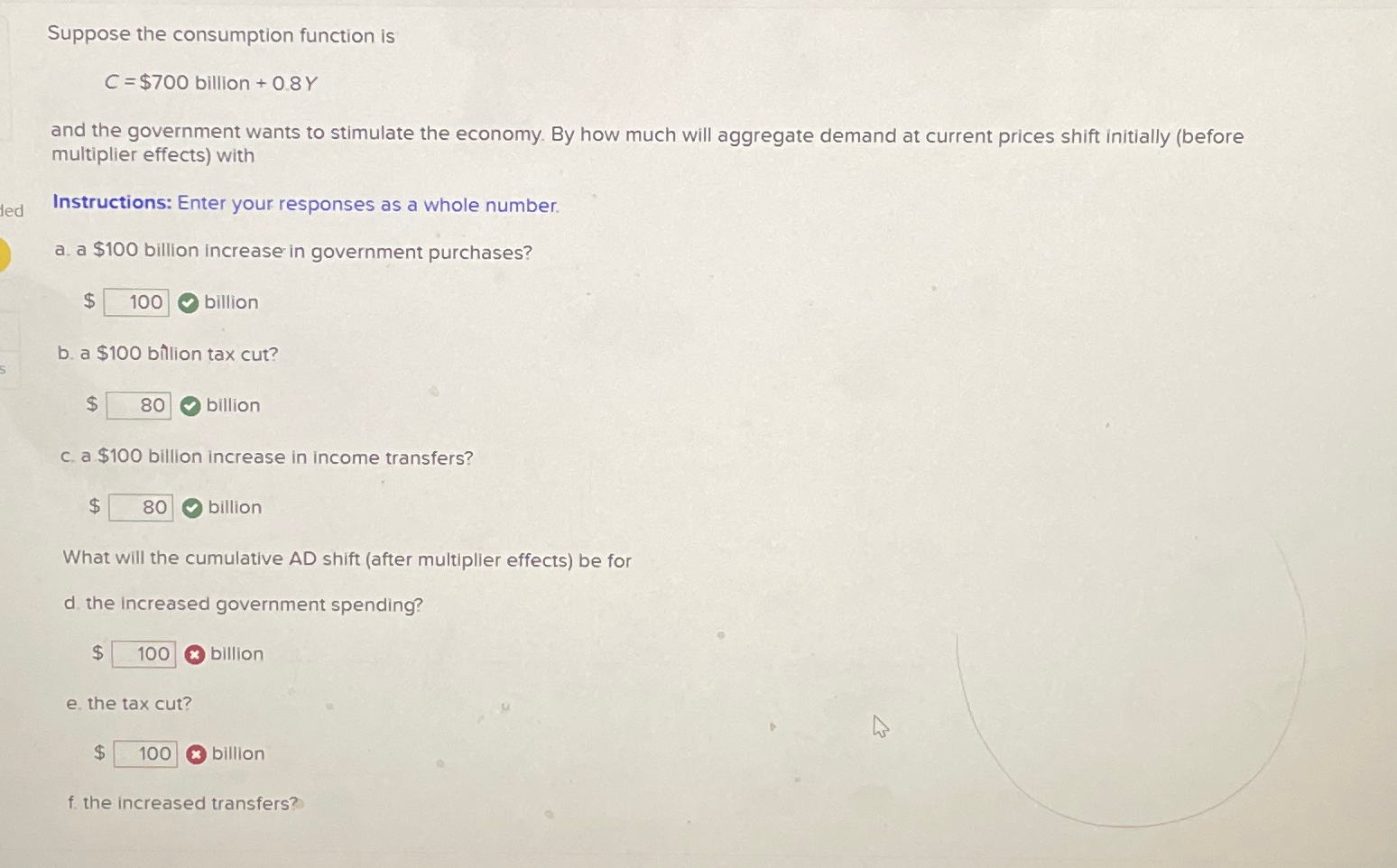 Solved Suppose the consumption function isC=$700 ﻿billion | Chegg.com