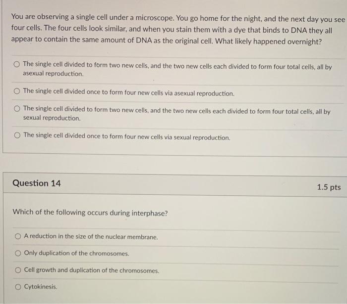 Solved You are observing a single cell under a microscope. | Chegg.com