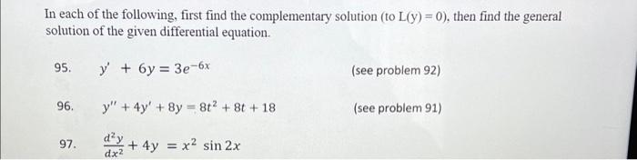 Solved In each of the following, first find the | Chegg.com