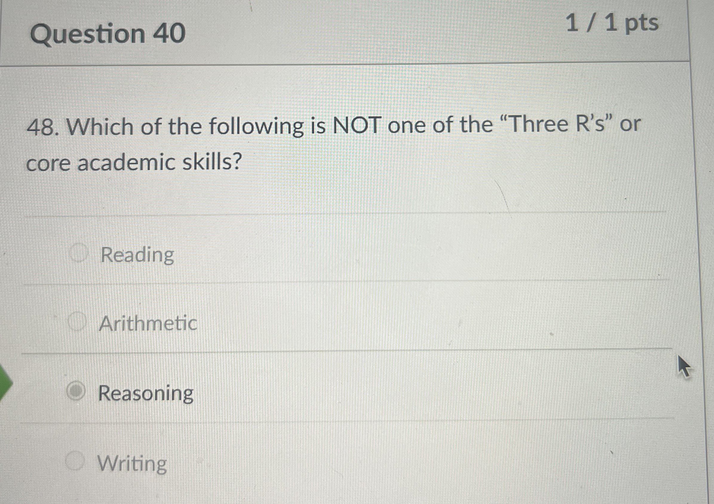 Solved Question 4011 ﻿pts48. ﻿Which of the following is NOT | Chegg.com