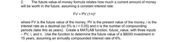 the future dollar value of a current amount of money