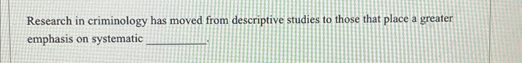 research title about criminology quantitative