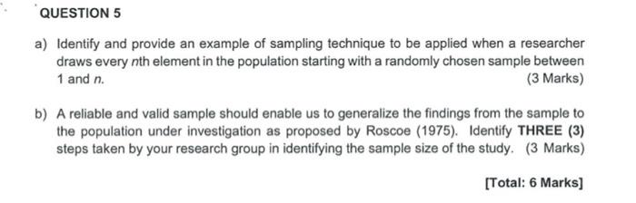 Solved QUESTION 5a) Identify and provide an example of | Chegg.com