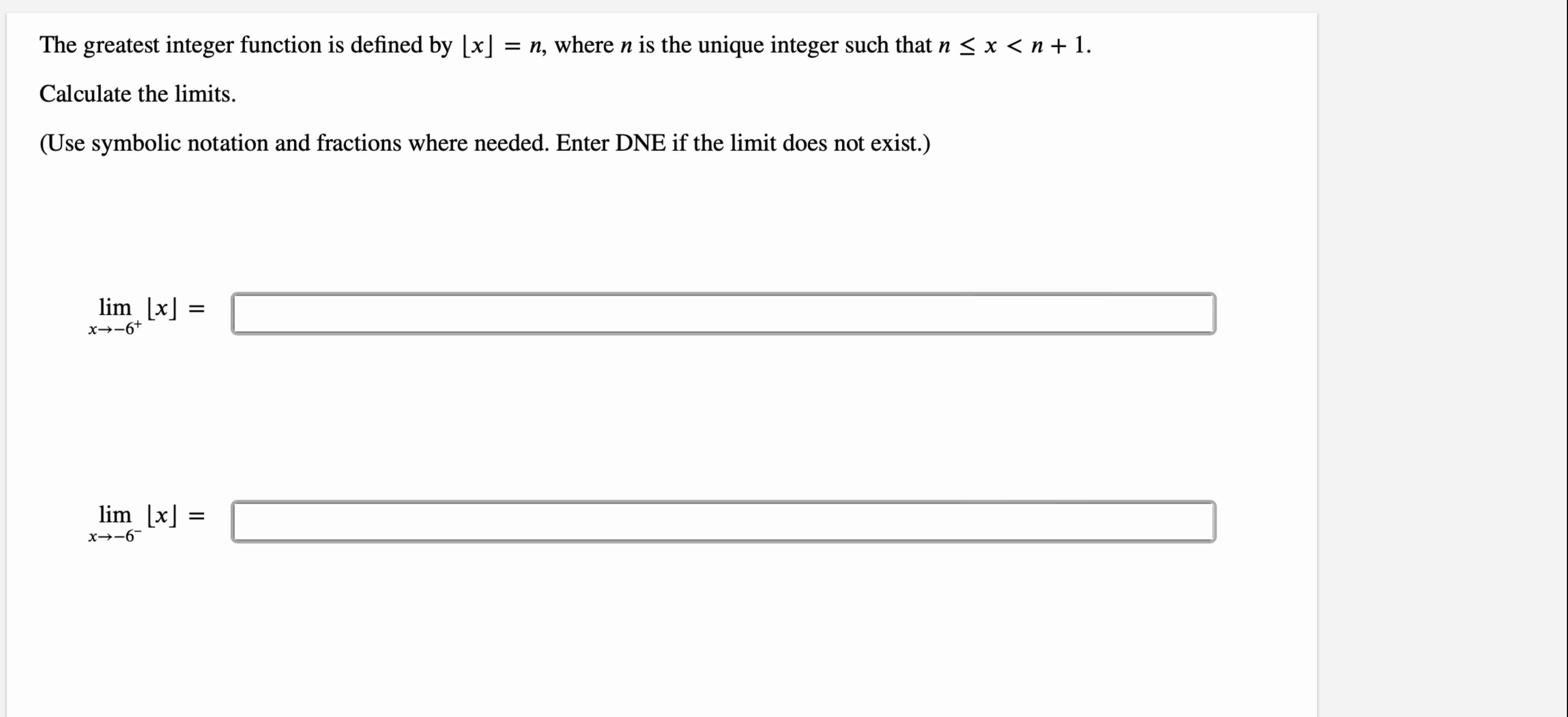 Solved The greatest integer function is ﻿defined | Chegg.com