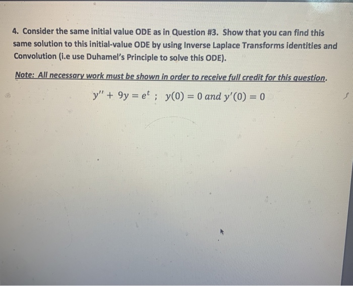 Solved 4. Consider the same initial value ODE as in Question | Chegg.com