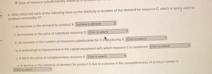 Solved • Ease of resource substitutability, ela b. What | Chegg.com