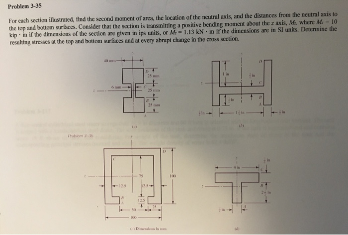 Solved Problem 3-35 For each section illustrated, find the | Chegg.com