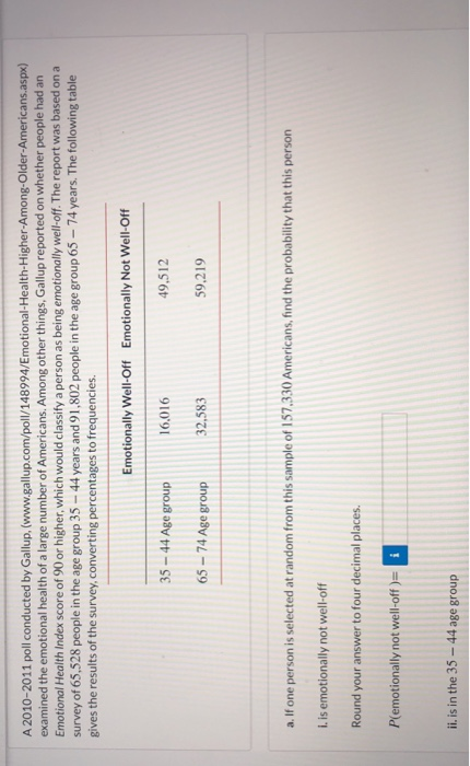 Solved A 10 11 Poll Conducted By Gallup Chegg Com