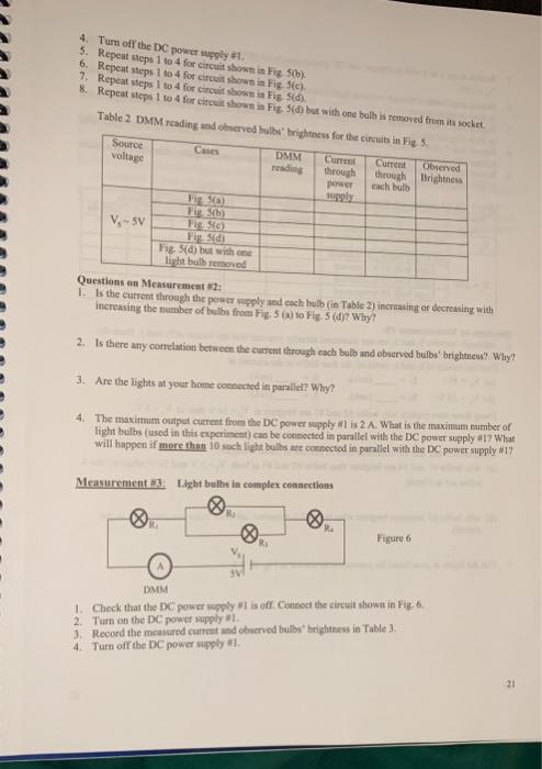 Solved Instructions for Exp 2 data record, data analysis and | Chegg.com