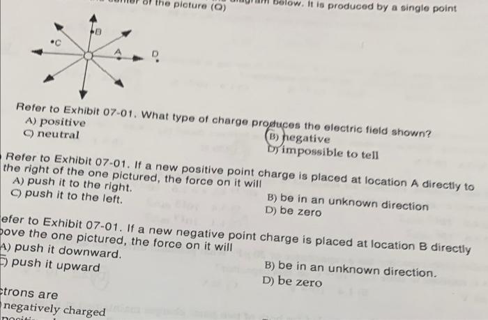 Solved Refer To Exhibit 07-01. What Type Of Charge Produces | Chegg.com