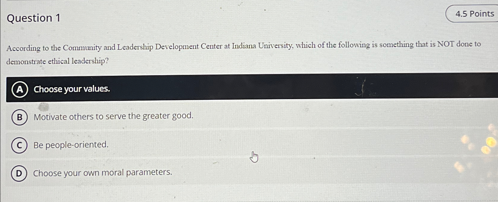 Solved Question 1According to the Community and Leadership | Chegg.com