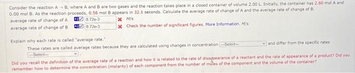 Solved Consider The Reaction A→B, Where A And B Are Two | Chegg.com