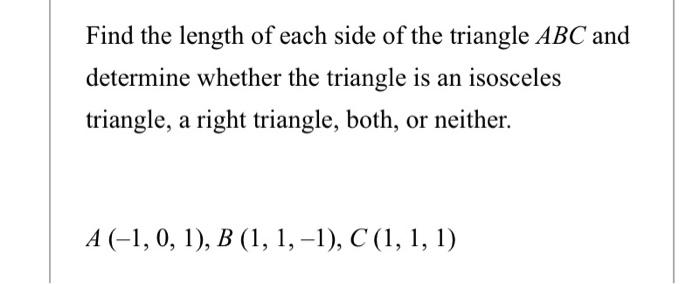 how to determine length of triangle