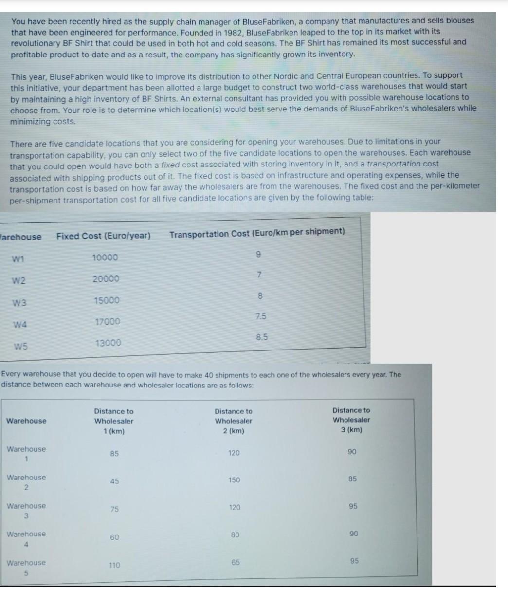 Solved what is the total cost of the optimal solution per | Chegg.com