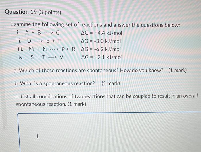 Solved Examine the following set of reactions and answer the | Chegg.com