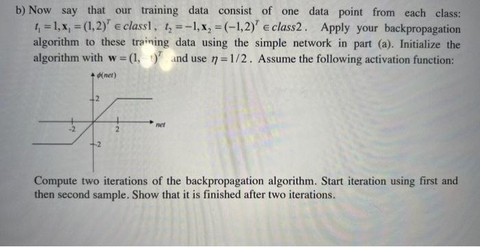 Solved b) Now say that our training data consist of one data | Chegg.com