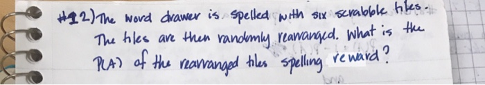 Solved 92 The Word Drawer Is Spelled With Six Scrabble