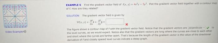 Solved EXAMPLE 6 Find the gradient vector field of Rx. ) = | Chegg.com