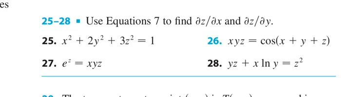 Solved Es 25 28 Use Equations 7 To Find Az Ax And Az Ay Chegg Com
