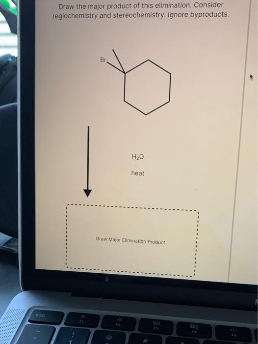 Solved Draw the major organic product of this E1 elimination