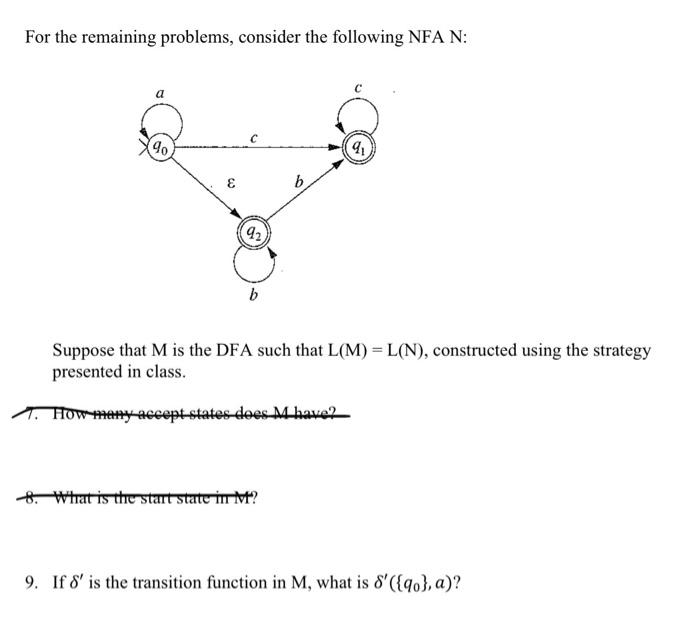 Solved For the remaining problems, consider the following | Chegg.com