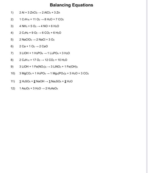 Solved 5) NaCIO Naci O. Ca Cao 7) LOH H.PO. LOPO HO 8) CH HO | Chegg.com