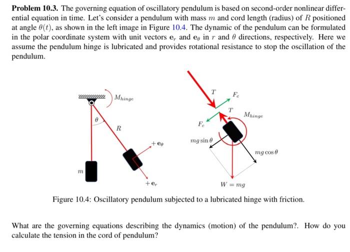 Solved Problem 10.3. The governing equation of oscillatory | Chegg.com