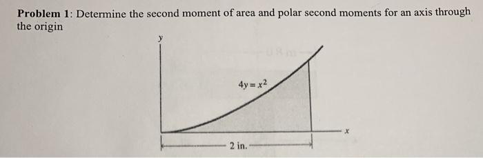 Solved Problem 1: Determine the second moment of area and | Chegg.com