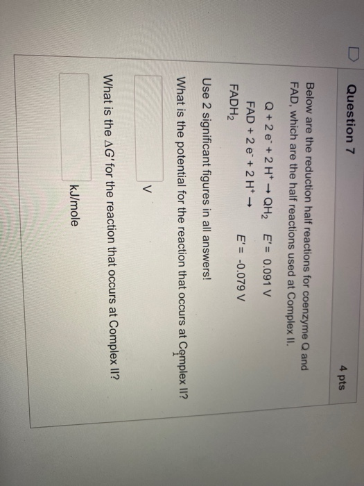 Solved Question 7 4 pts Below are the reduction half | Chegg.com